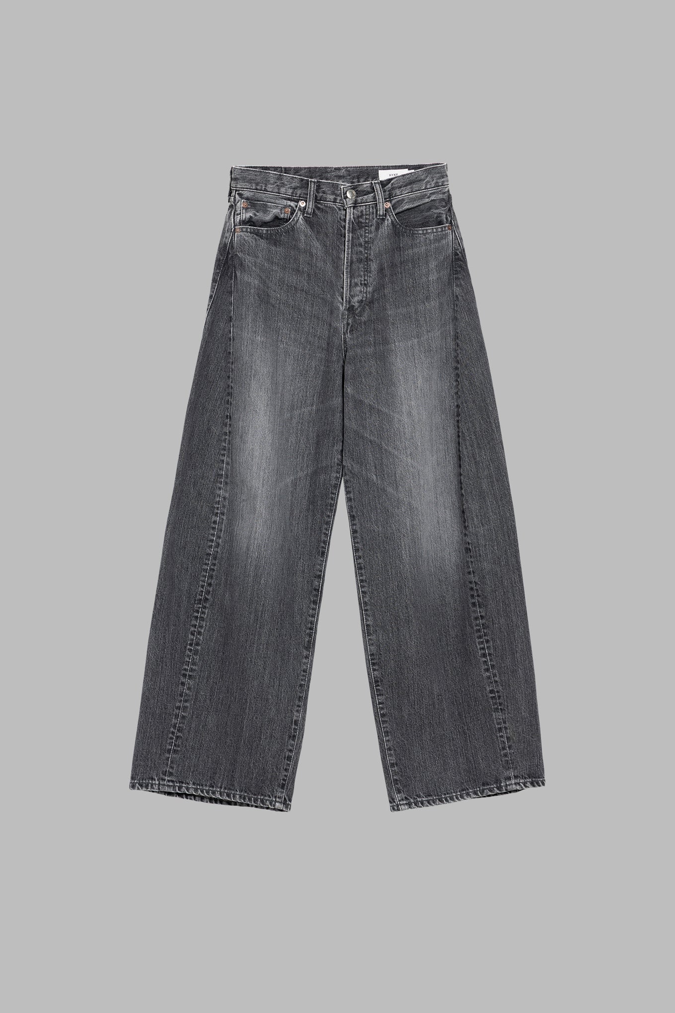 BARREL-LEG DENIM JEANS – HYKE ONLINE STORE