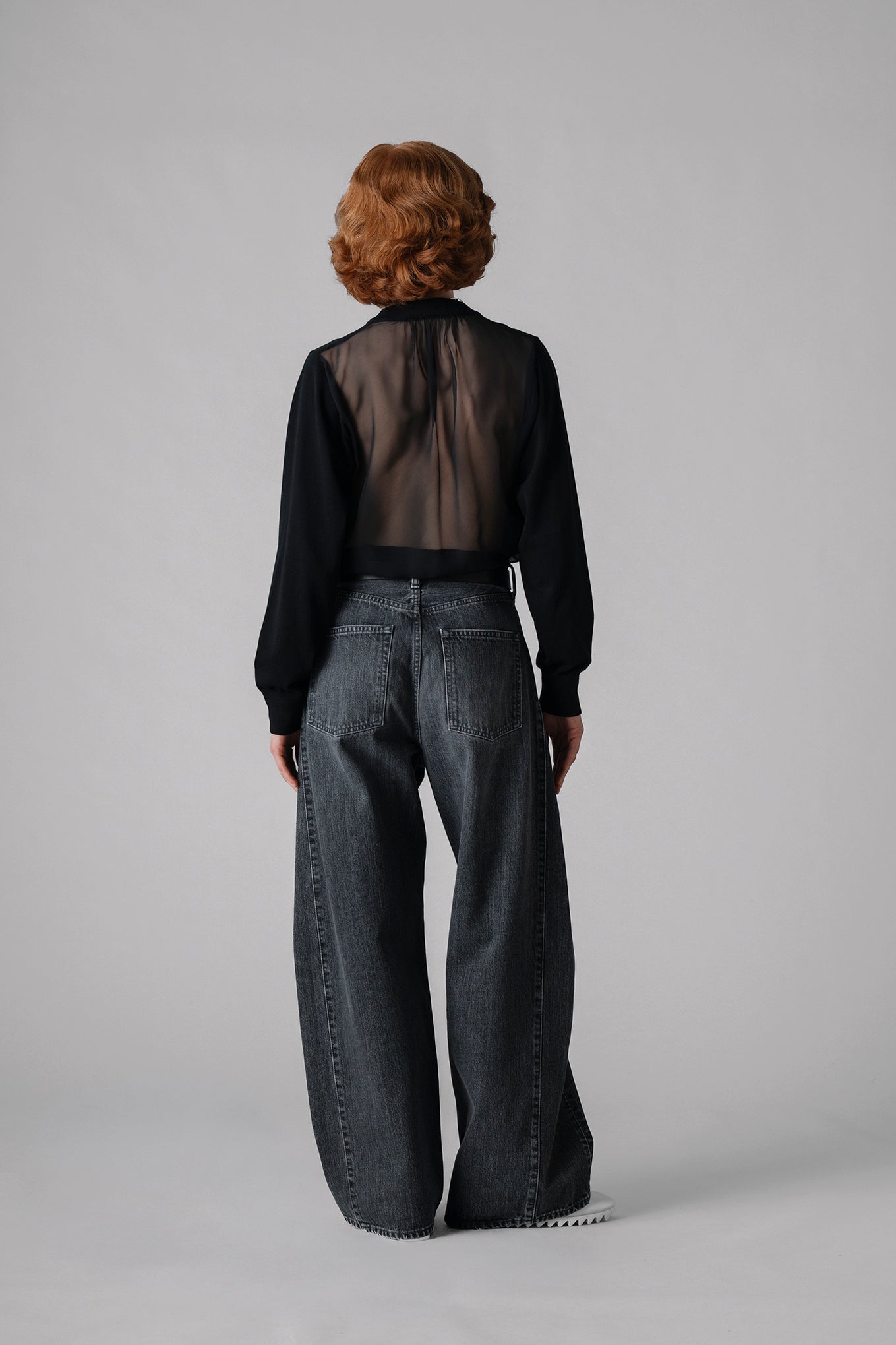 BARREL-LEG DENIM JEANS – HYKE ONLINE STORE