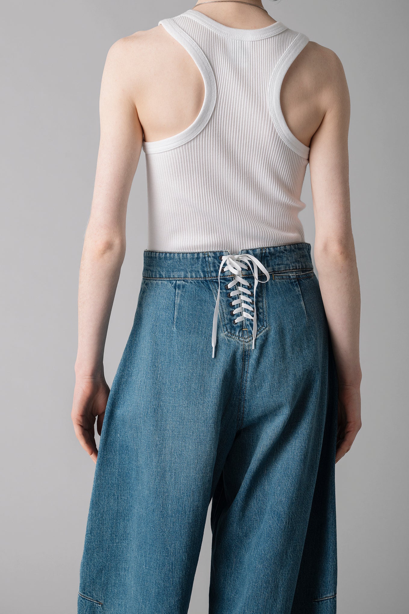SAILOR BARREL-LEG DENIM PANTS – HYKE ONLINE STORE