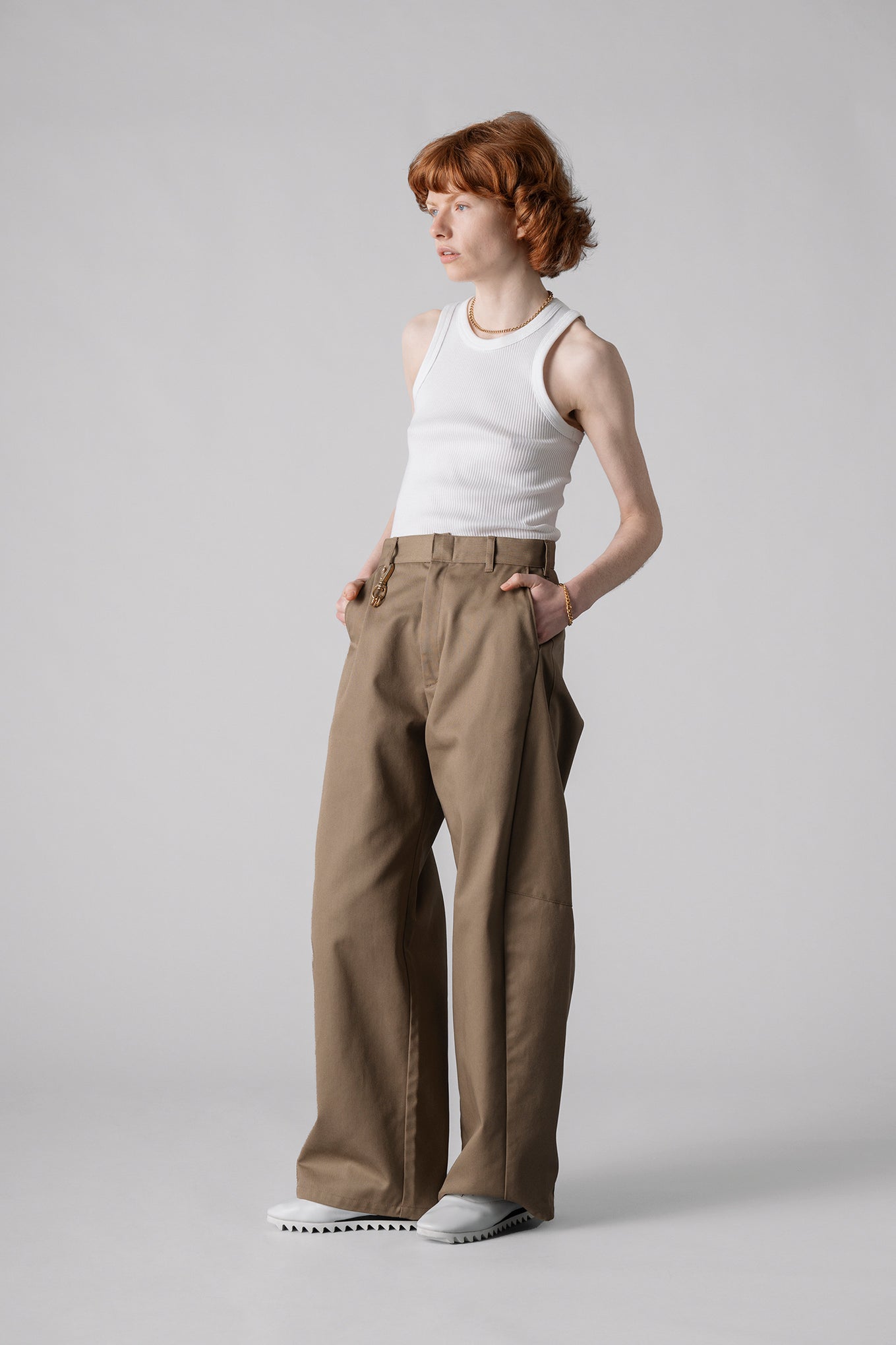 T/C BARREL-LEG WORK PANTS – HYKE ONLINE STORE