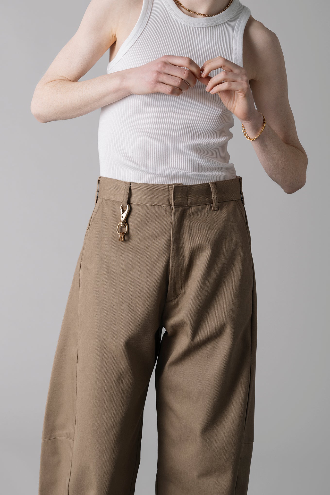 【美品HYKE】 T/C BARREL-LEG WORK PANTS T/C BARREL-LEG WORK PANTS – HYKE ONLINE STORE
