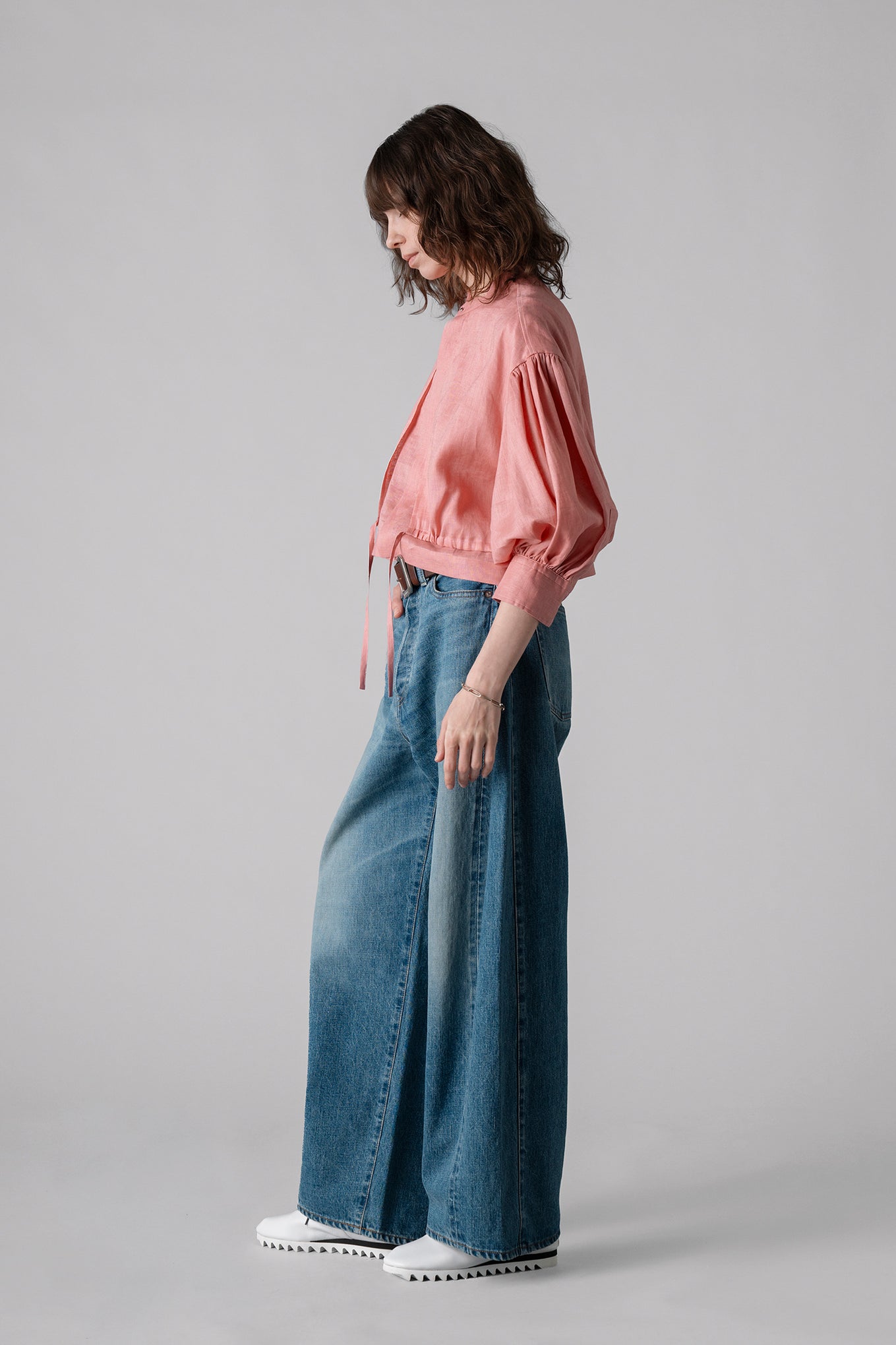 【HYKE(ハイク)】 LINEN BALLOON SLEEVE BLOUSE HYKE【ハイク】LINEN BALLOON SLEEVE BLOUSE (15193 / OATMEAL