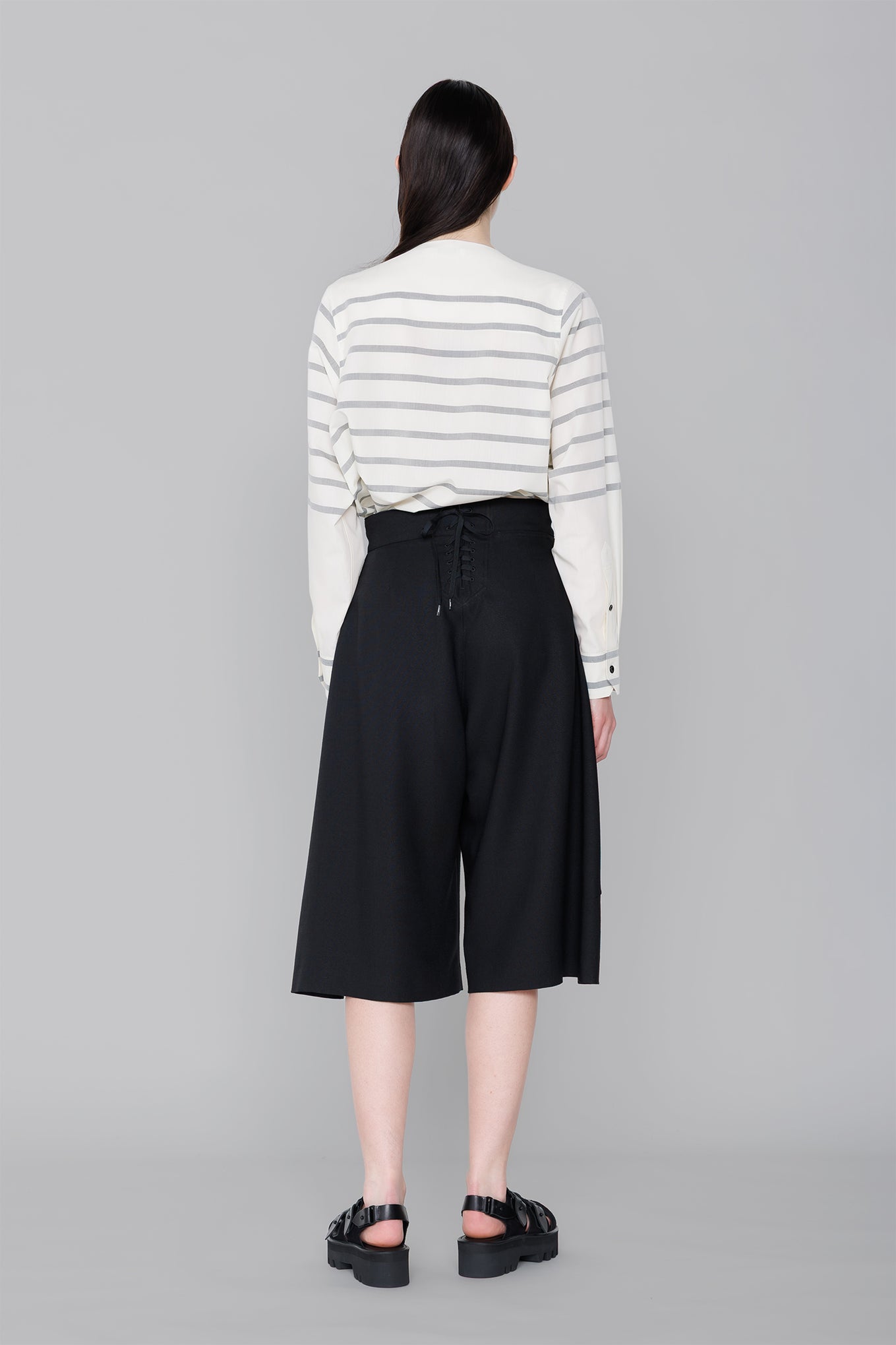 STRIPE COWL NECK BLOUSE
