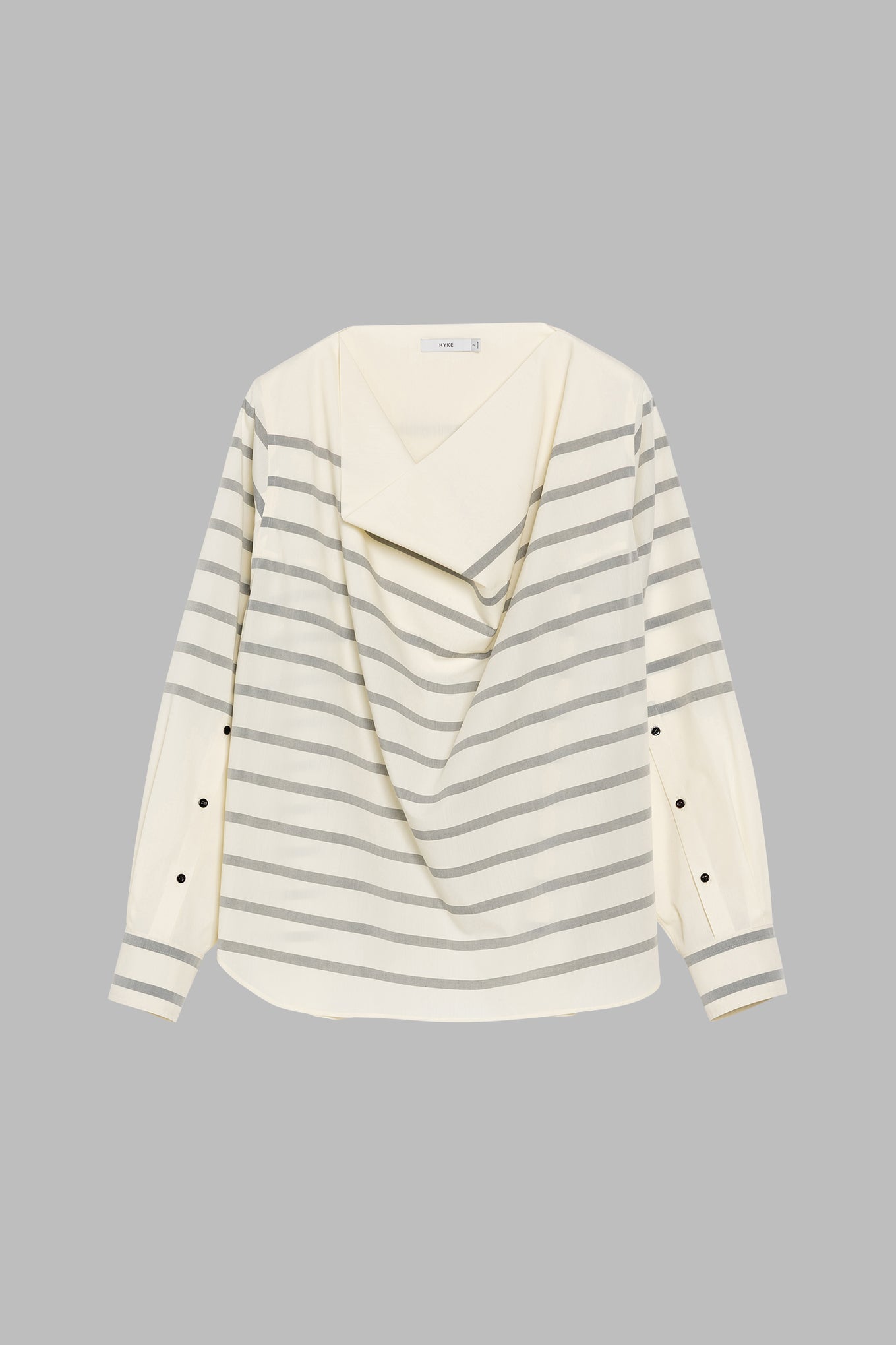 STRIPE COWL NECK BLOUSE
