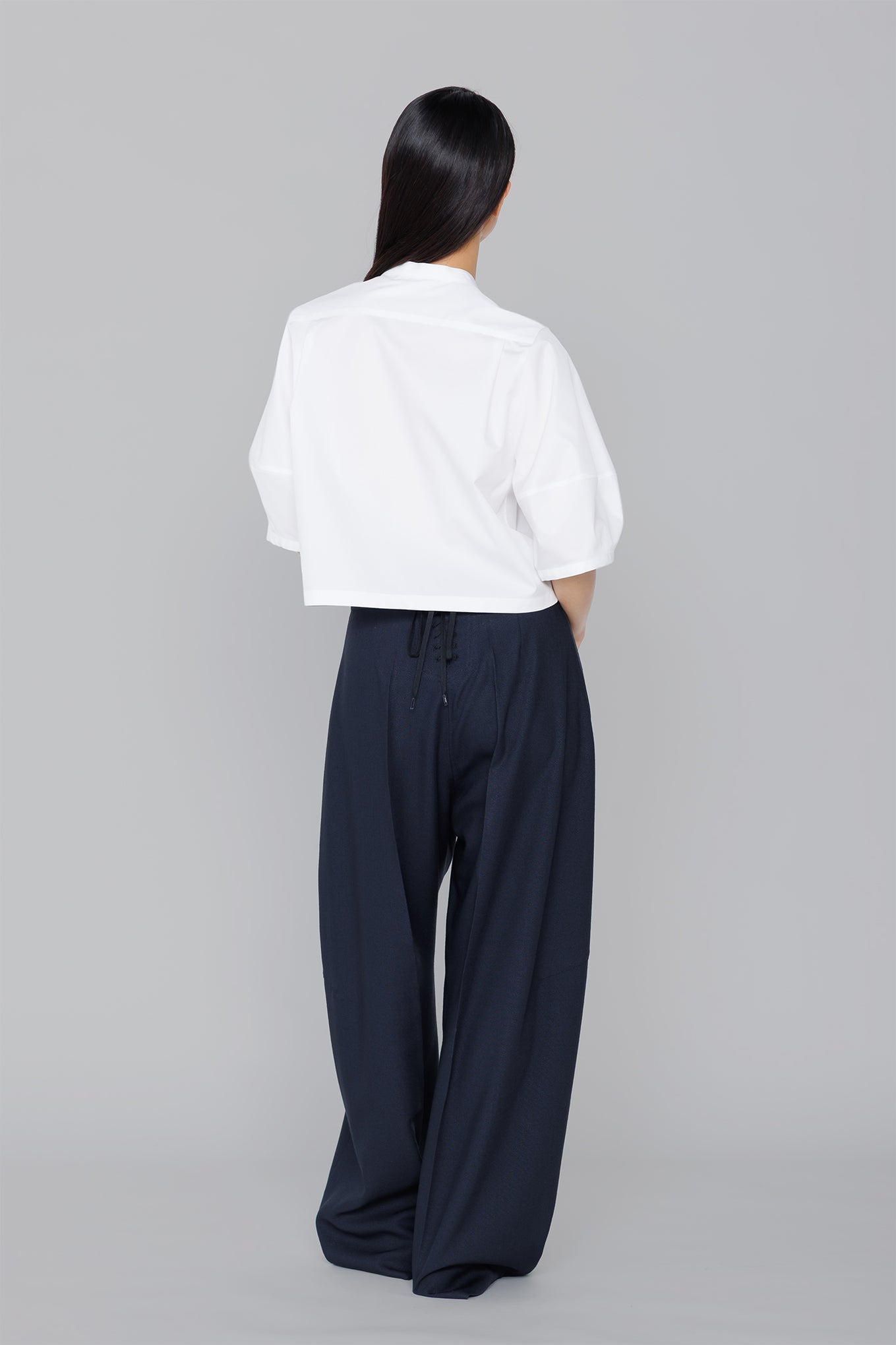 T/C BALLOON SLEEVE CROPPED BLOUSE – HYKE ONLINE STORE