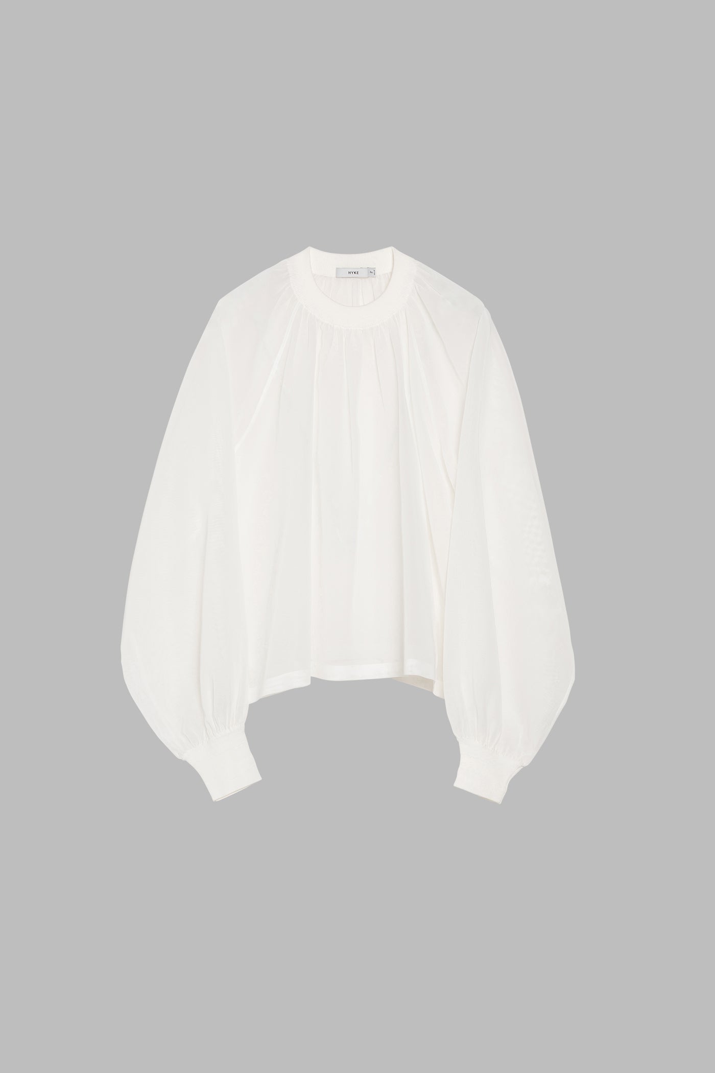 COTTON VOILE SHIRRED BLOUSE – HYKE ONLINE STORE