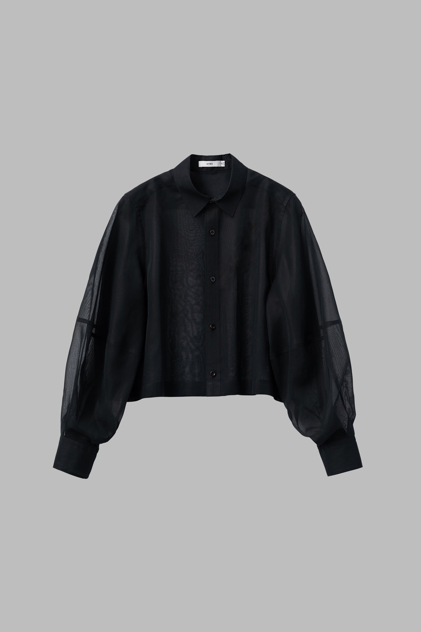 COTTON VOILE BALLOON SLEEVE SHIRT
