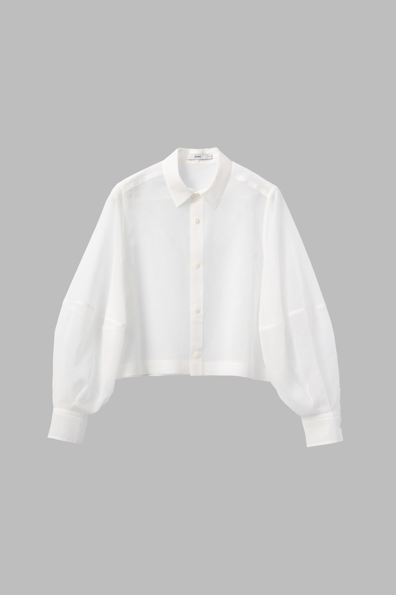 COTTON VOILE BALLOON SLEEVE SHIRT – HYKE ONLINE STORE