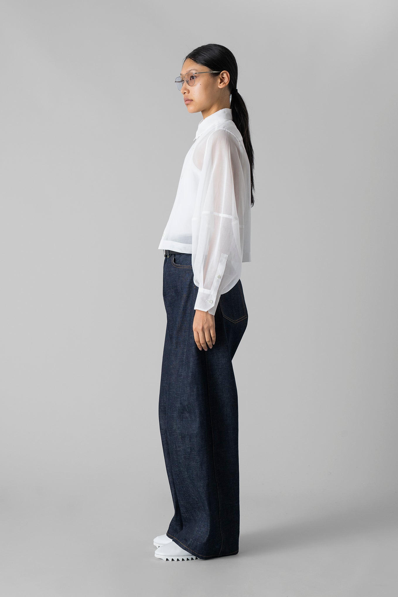 COTTON VOILE BALLOON SLEEVE SHIRT – HYKE ONLINE STORE