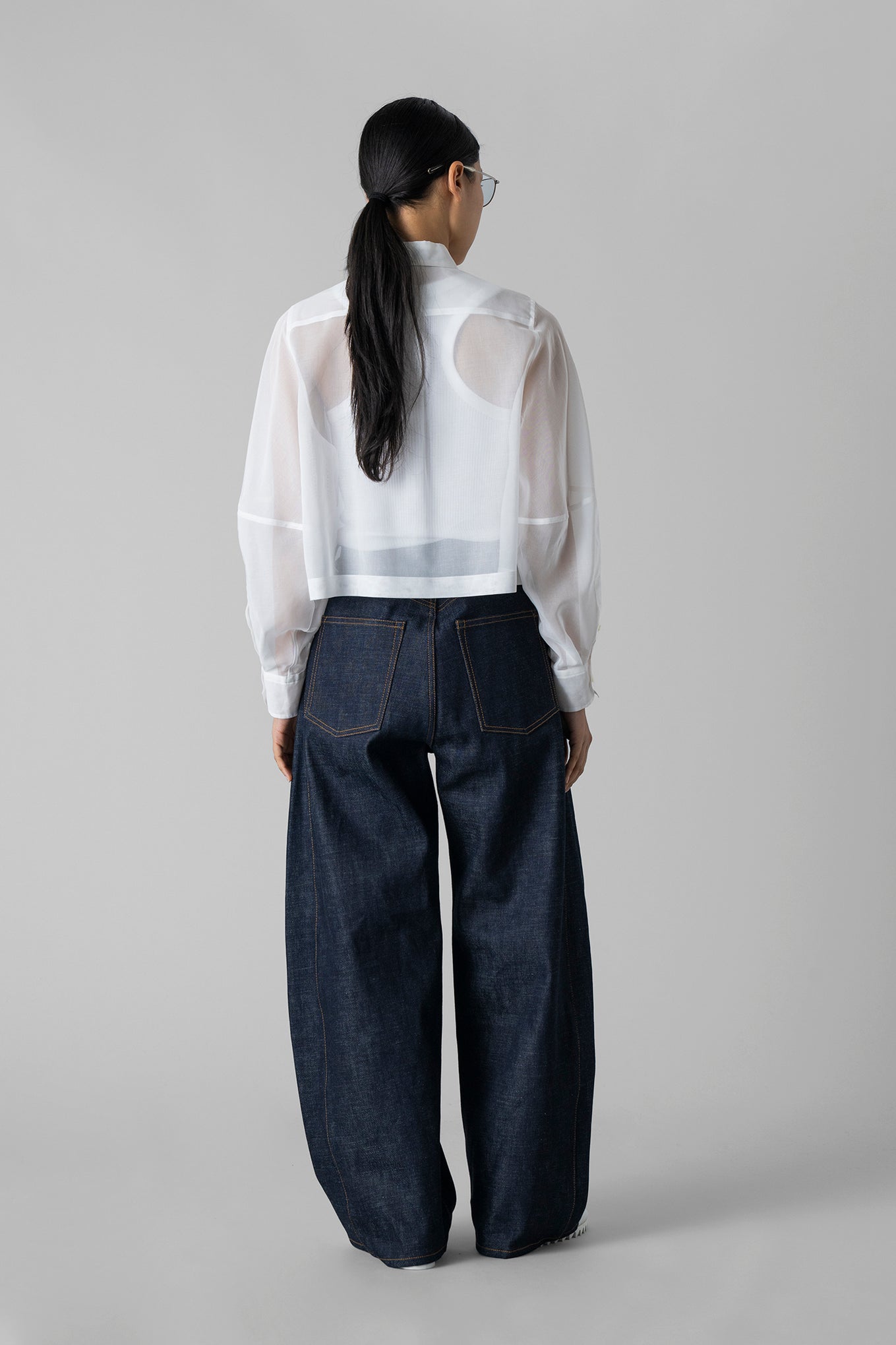 COTTON VOILE BALLOON SLEEVE SHIRT – HYKE ONLINE STORE