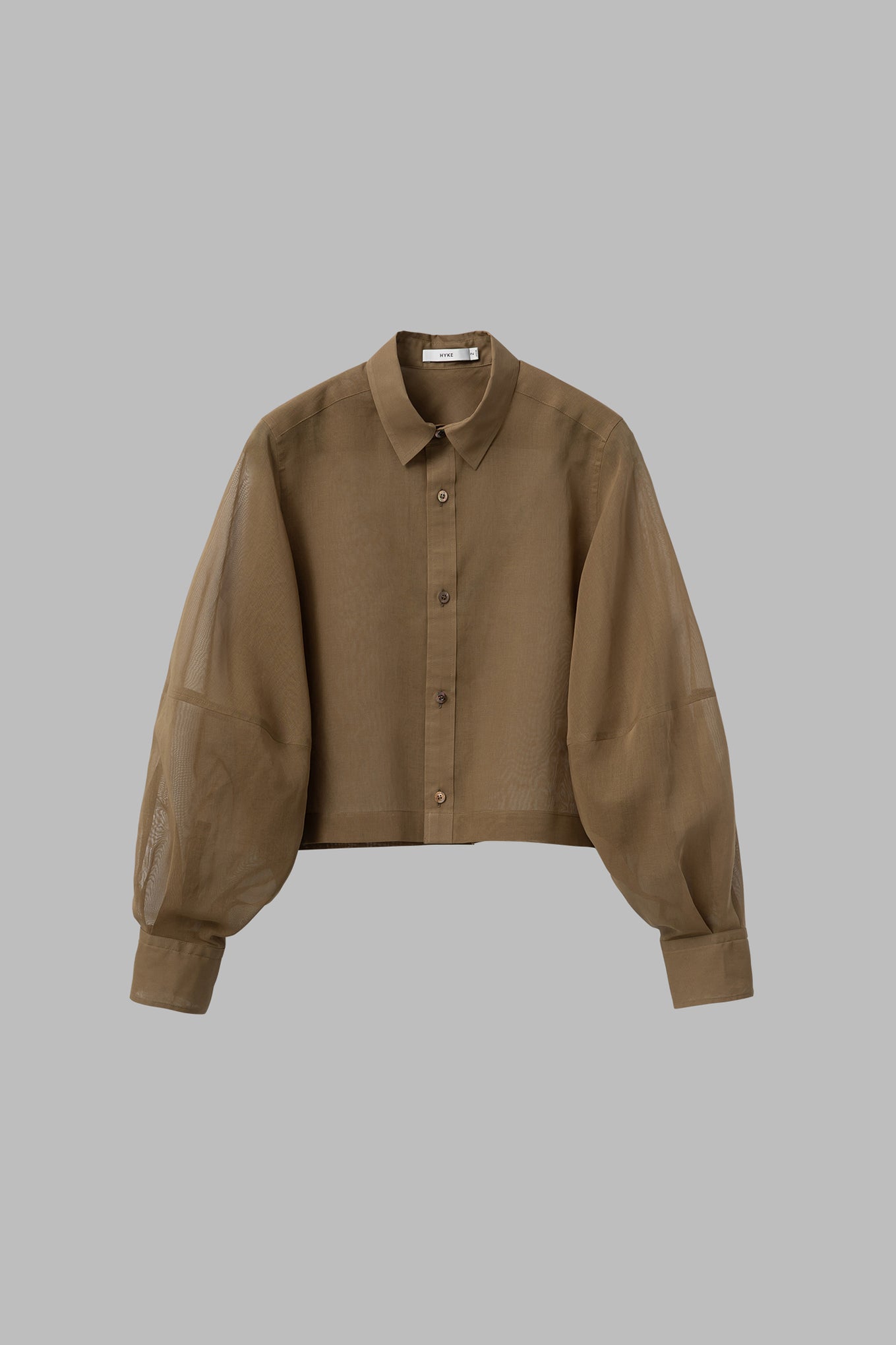 COTTON VOILE BALLOON SLEEVE SHIRT – HYKE ONLINE STORE