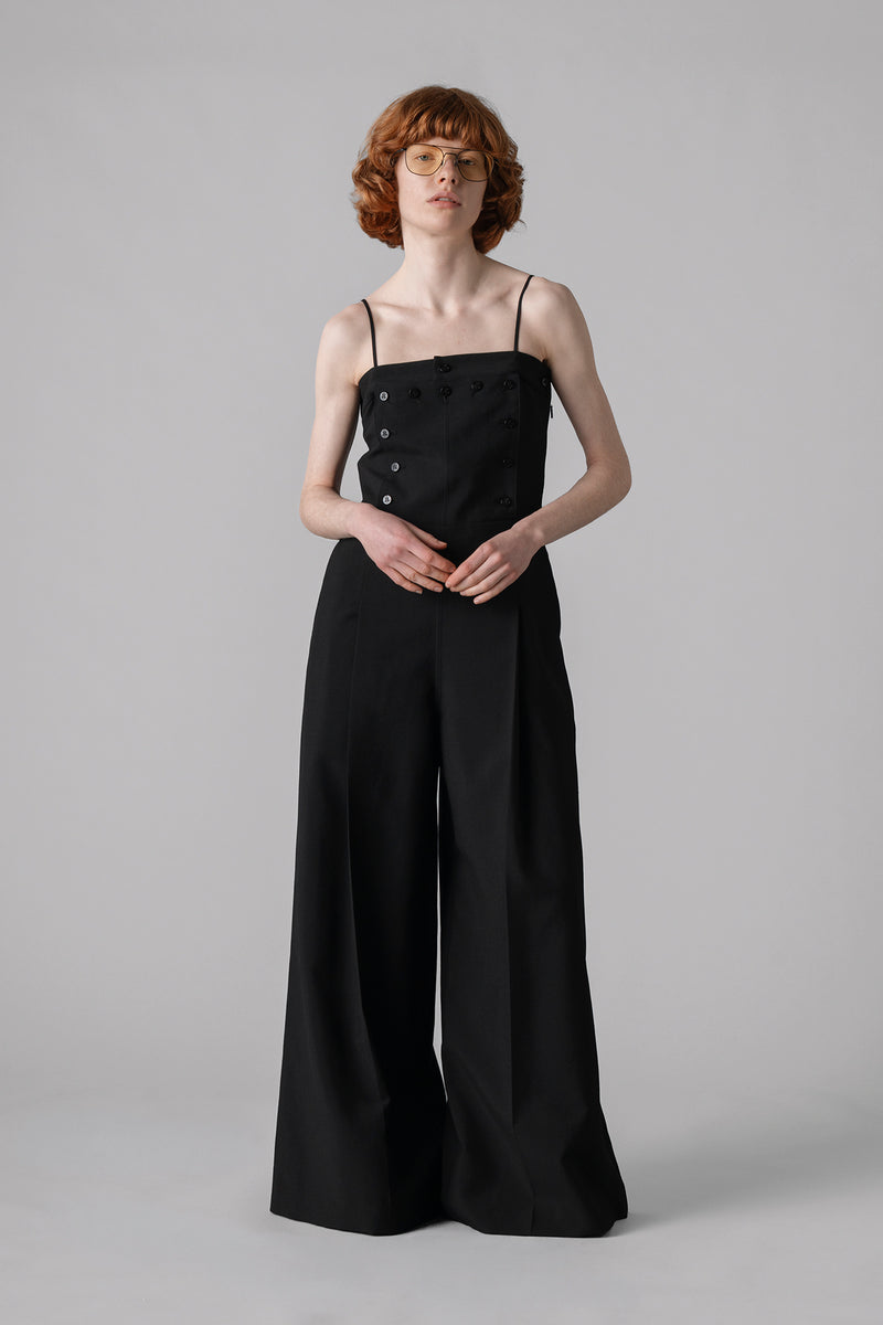 サロペット・オーバーオール・オールインワン Hyke SATIN STRAPLESS JUMPSUIT SAILOR JUMPSUIT – HYKE ONLINE STORE