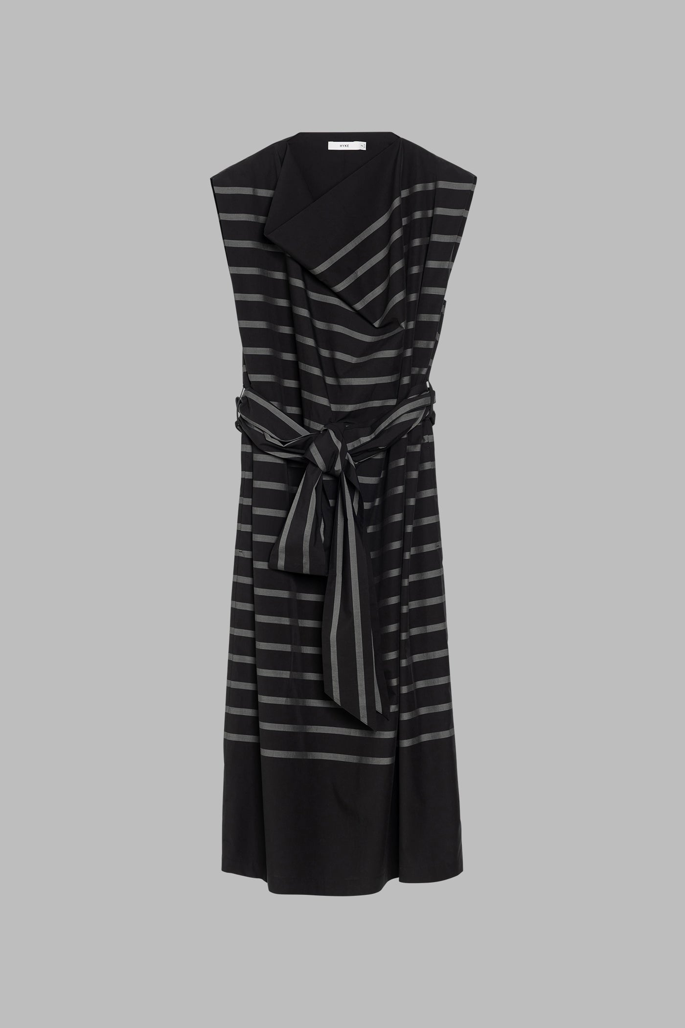 SHEER PLEATED WRAP DRESS – HYKE ONLINE STORE