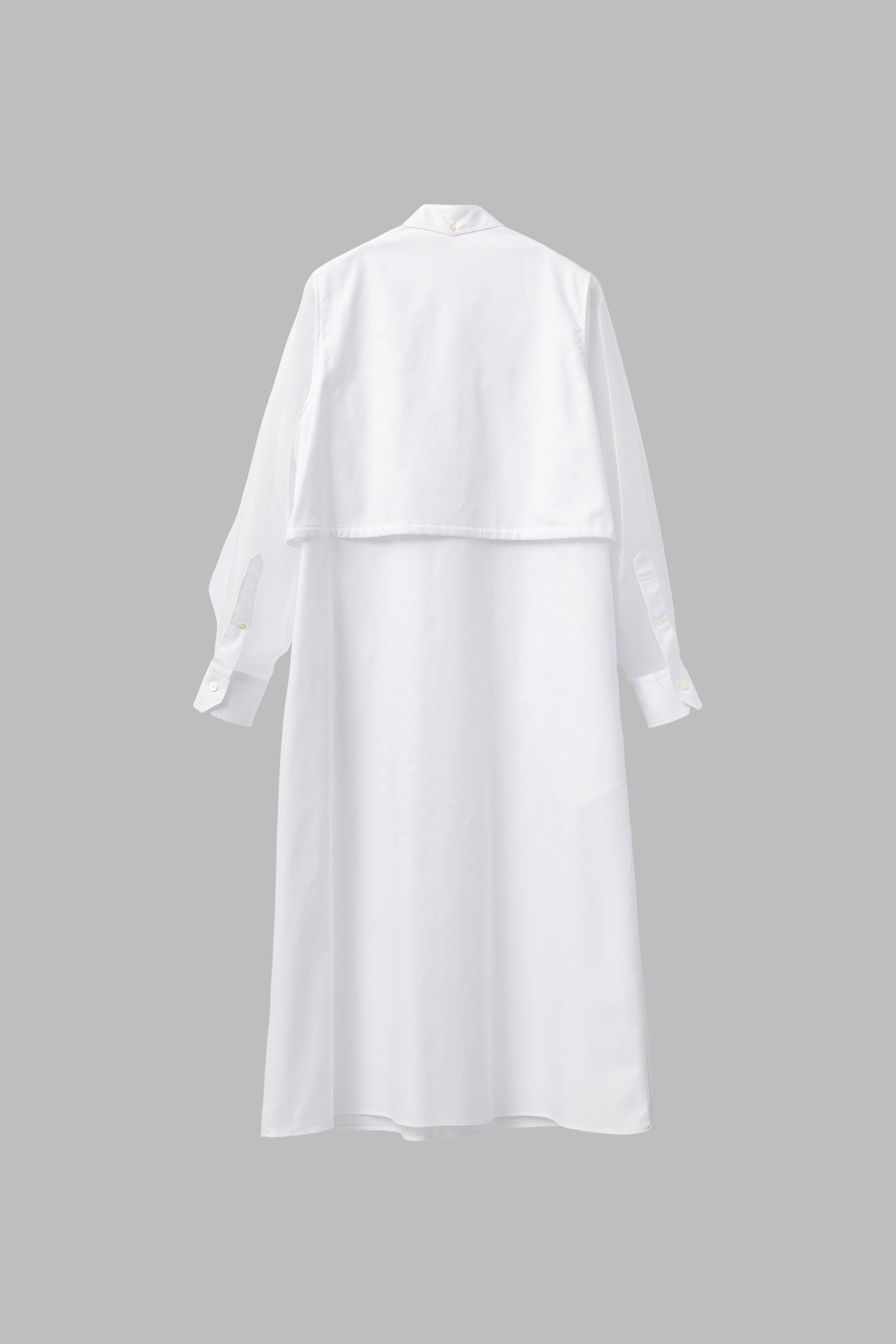OXFORD SHEER SLEEVE DRESS