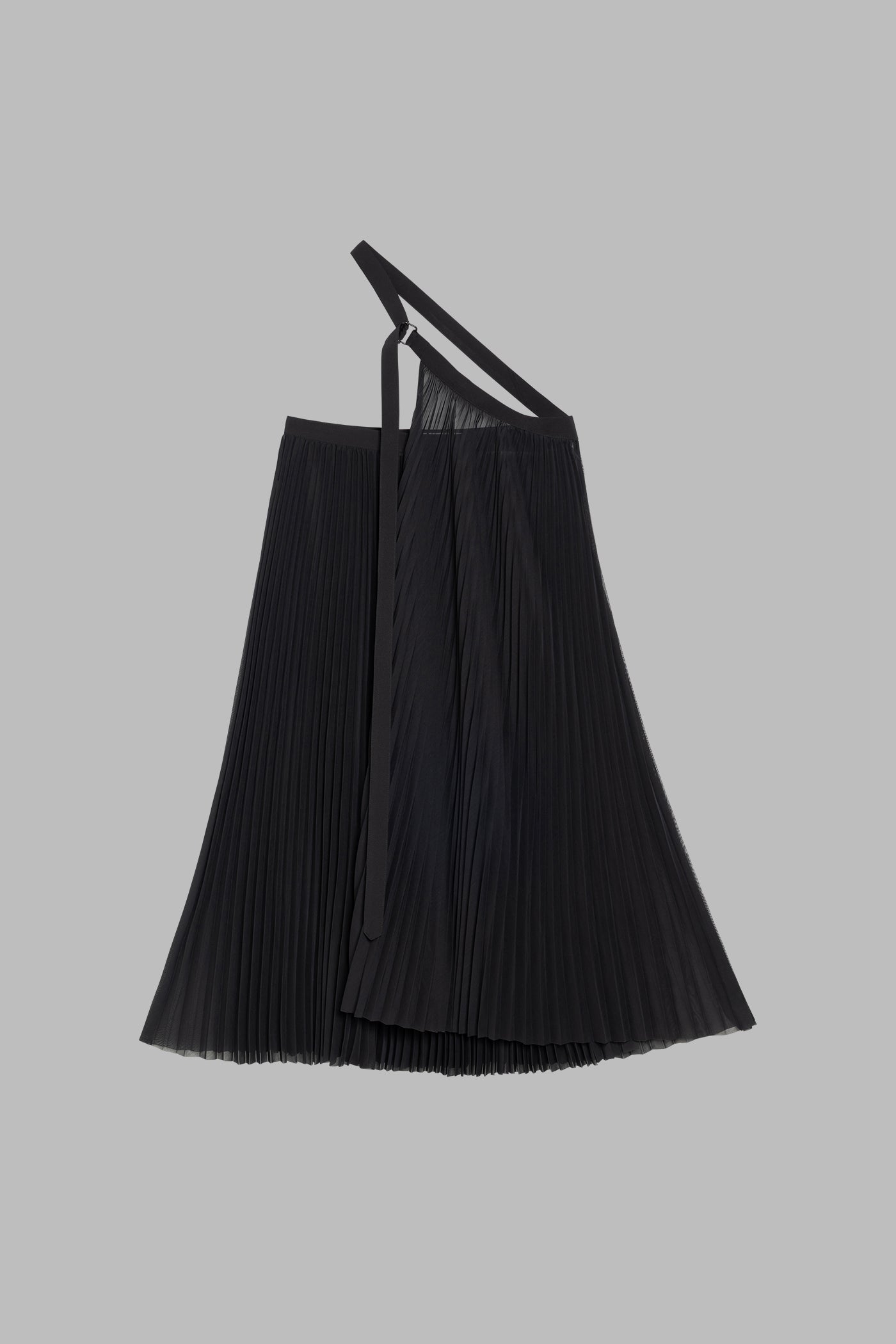 SHEER PLEATED WRAP DRESS – HYKE ONLINE STORE