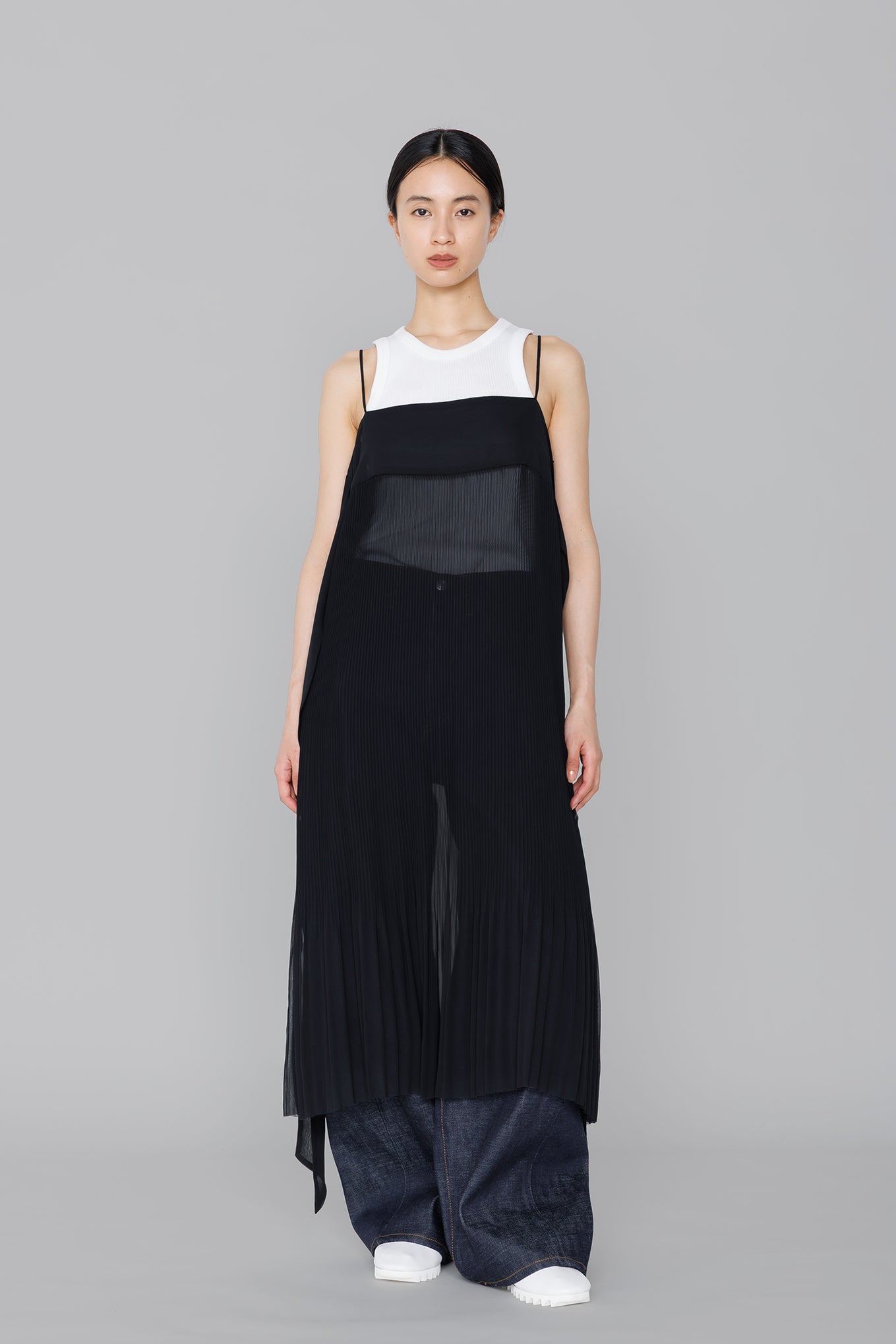 PLEATED SLIP DRESS