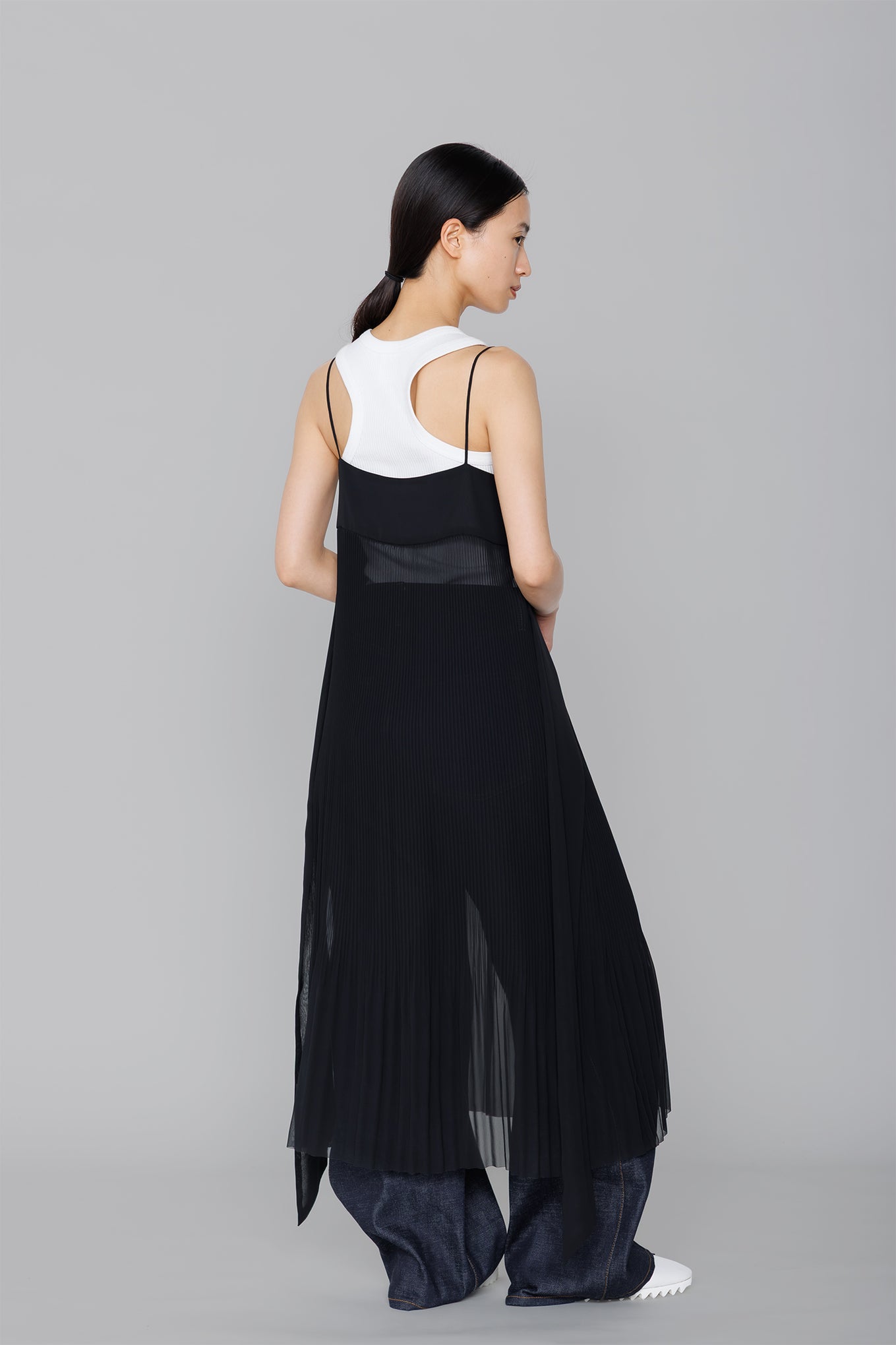 PLEATED SLIP DRESS