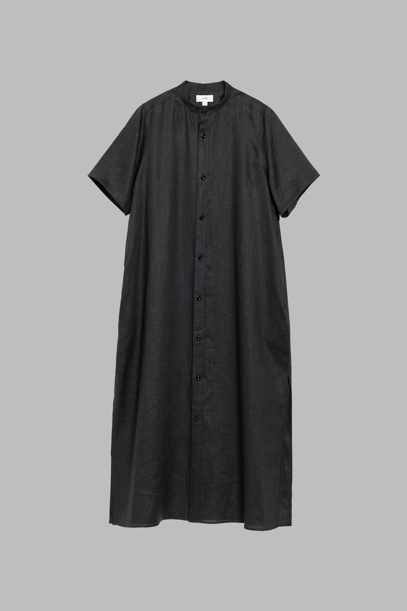 LINEN MAXI SHIRT DRESS