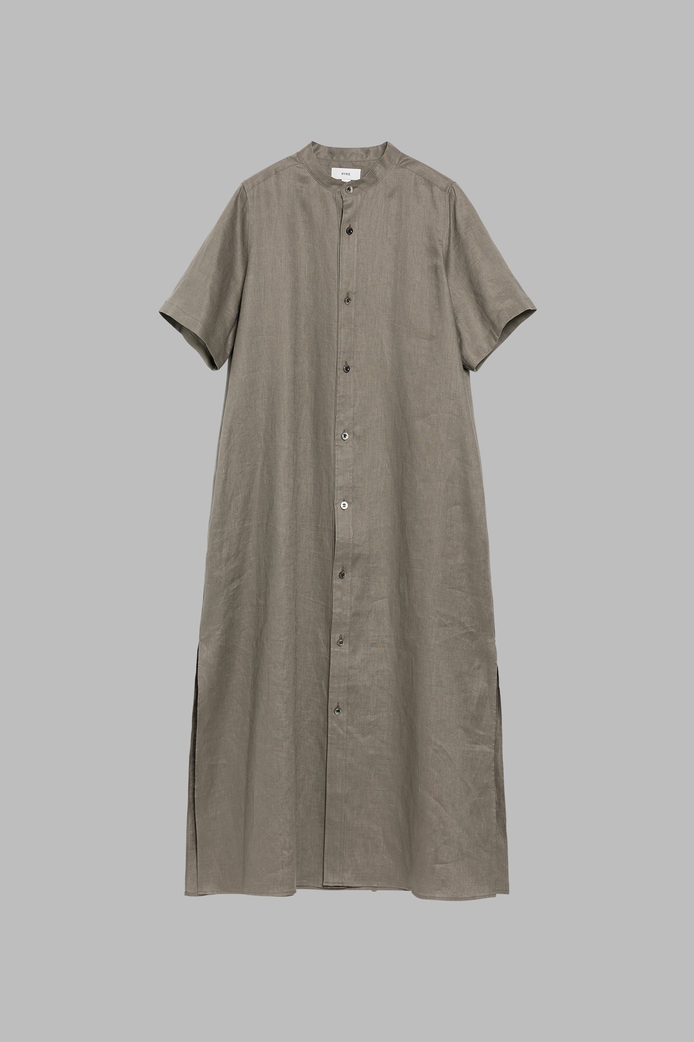 LINEN MAXI SHIRT DRESS