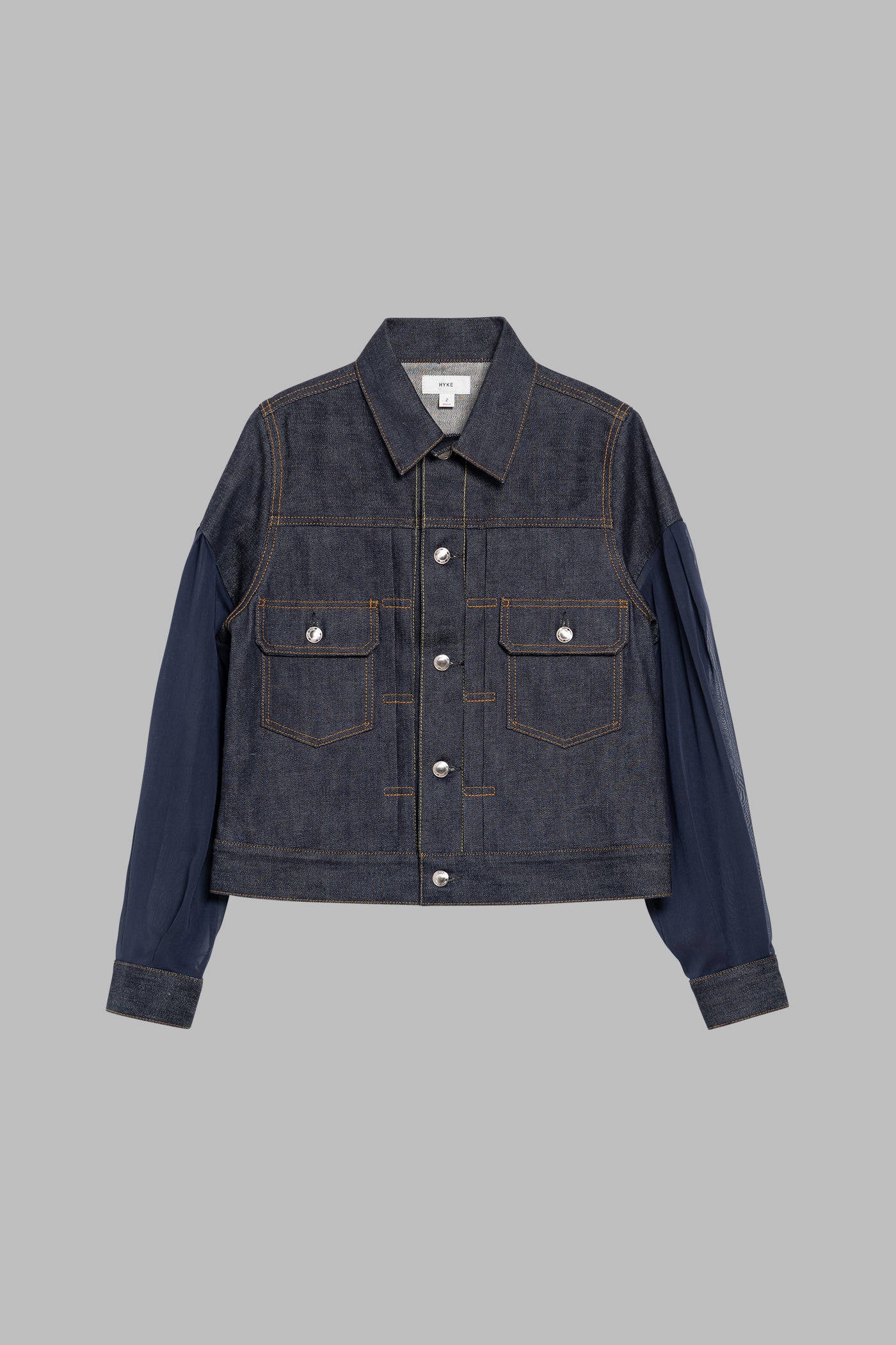 BALLOON SLEEVE DENIM JACKET TYPE 2 / REGULAR FIT (SHEER SLEEVE