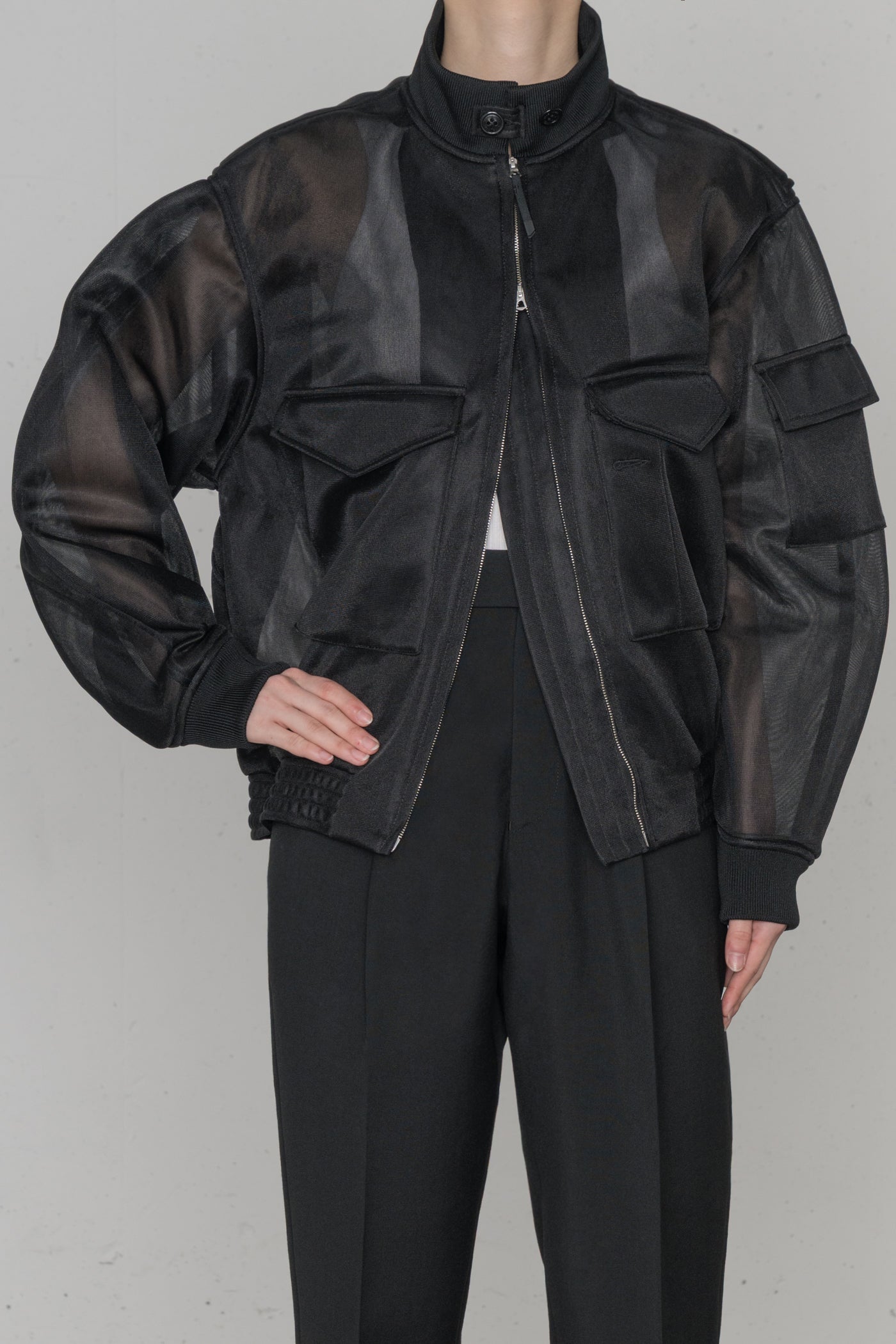 SHEER WEP JACKET – HYKE ONLINE STORE