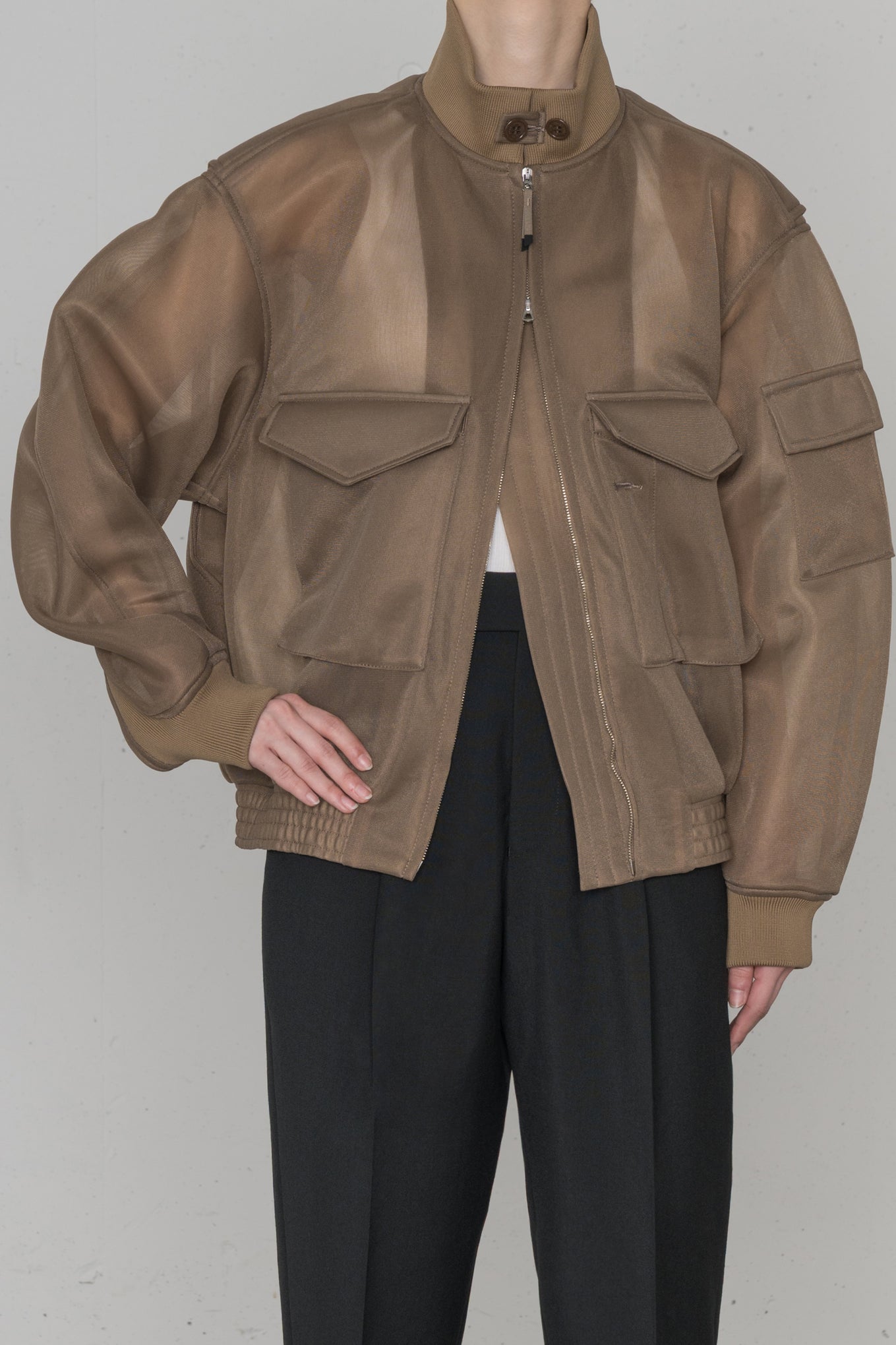 SHEER WEP JACKET – HYKE ONLINE STORE