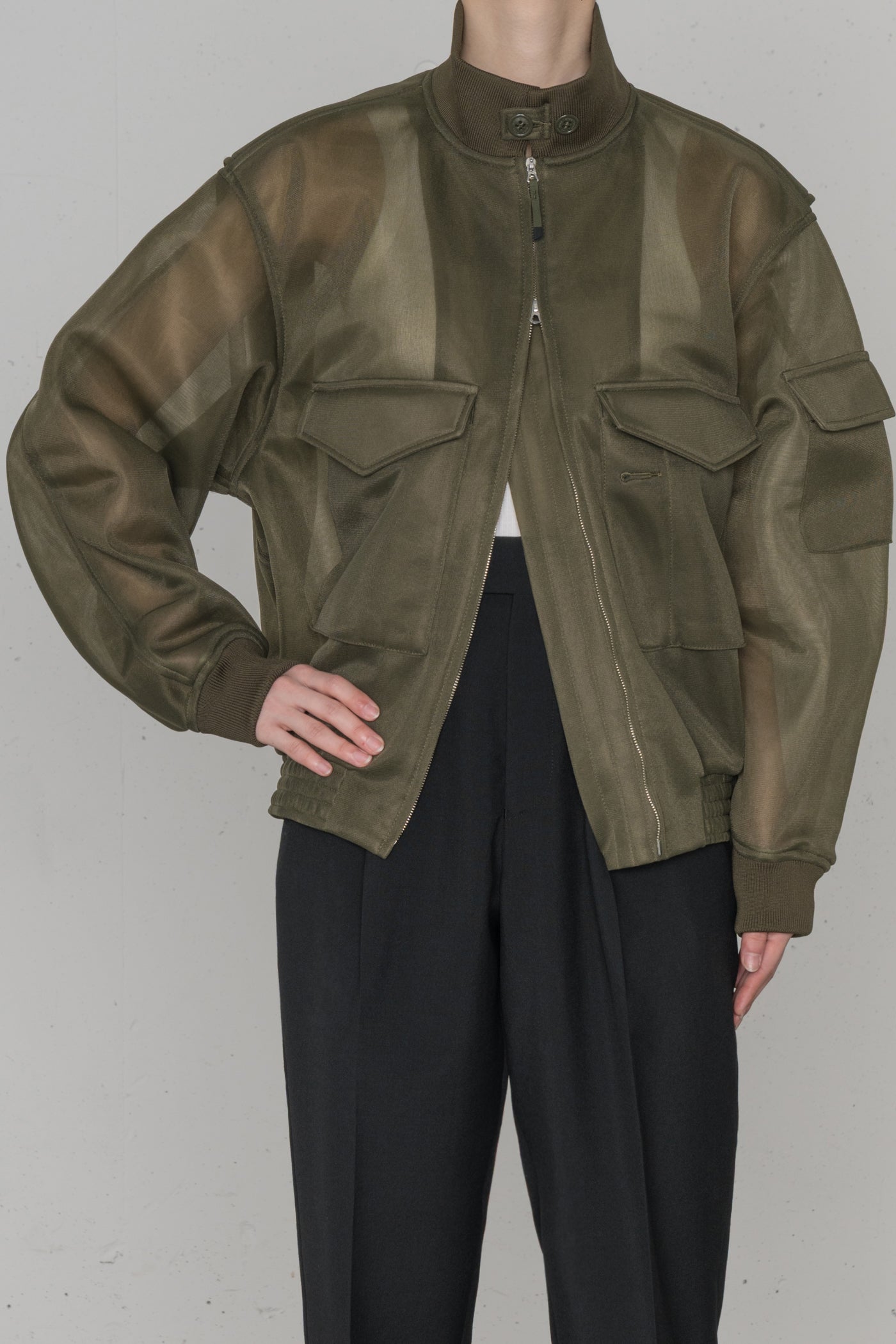 SHEER WEP JACKET – HYKE ONLINE STORE