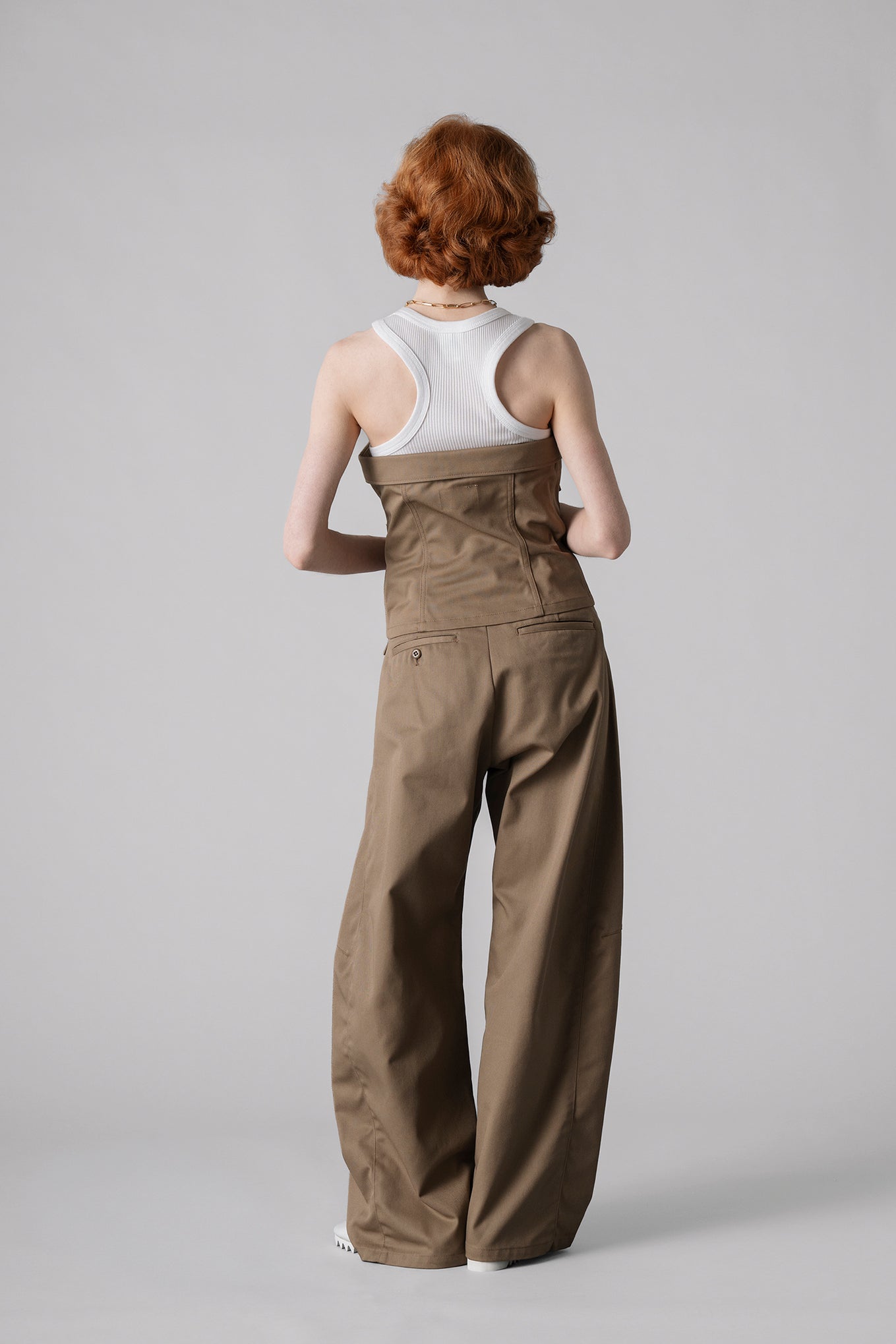 T/C WORK STRAPLESS TOP