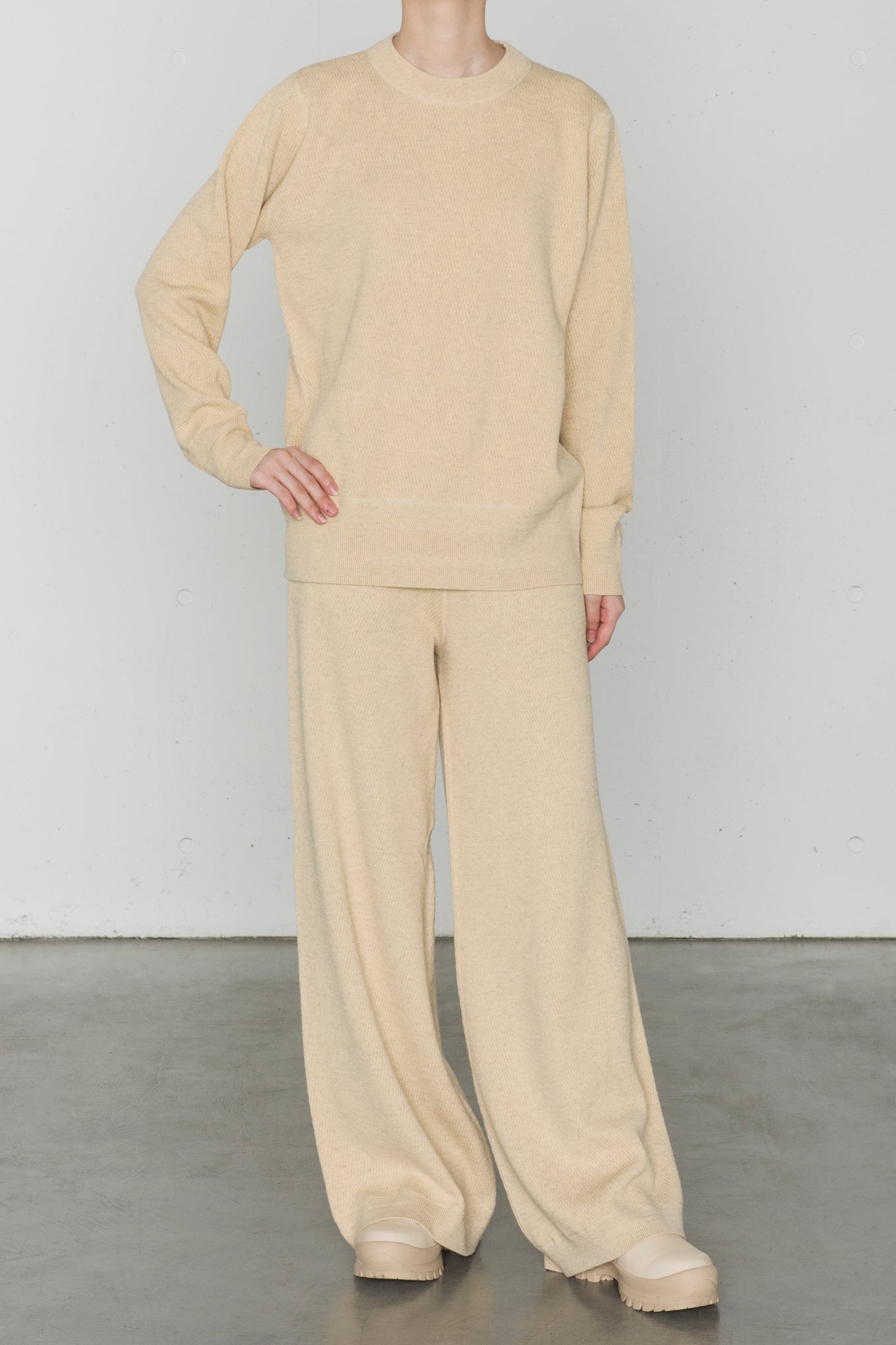 C/C KNIT THERMAL TRACK PANTS