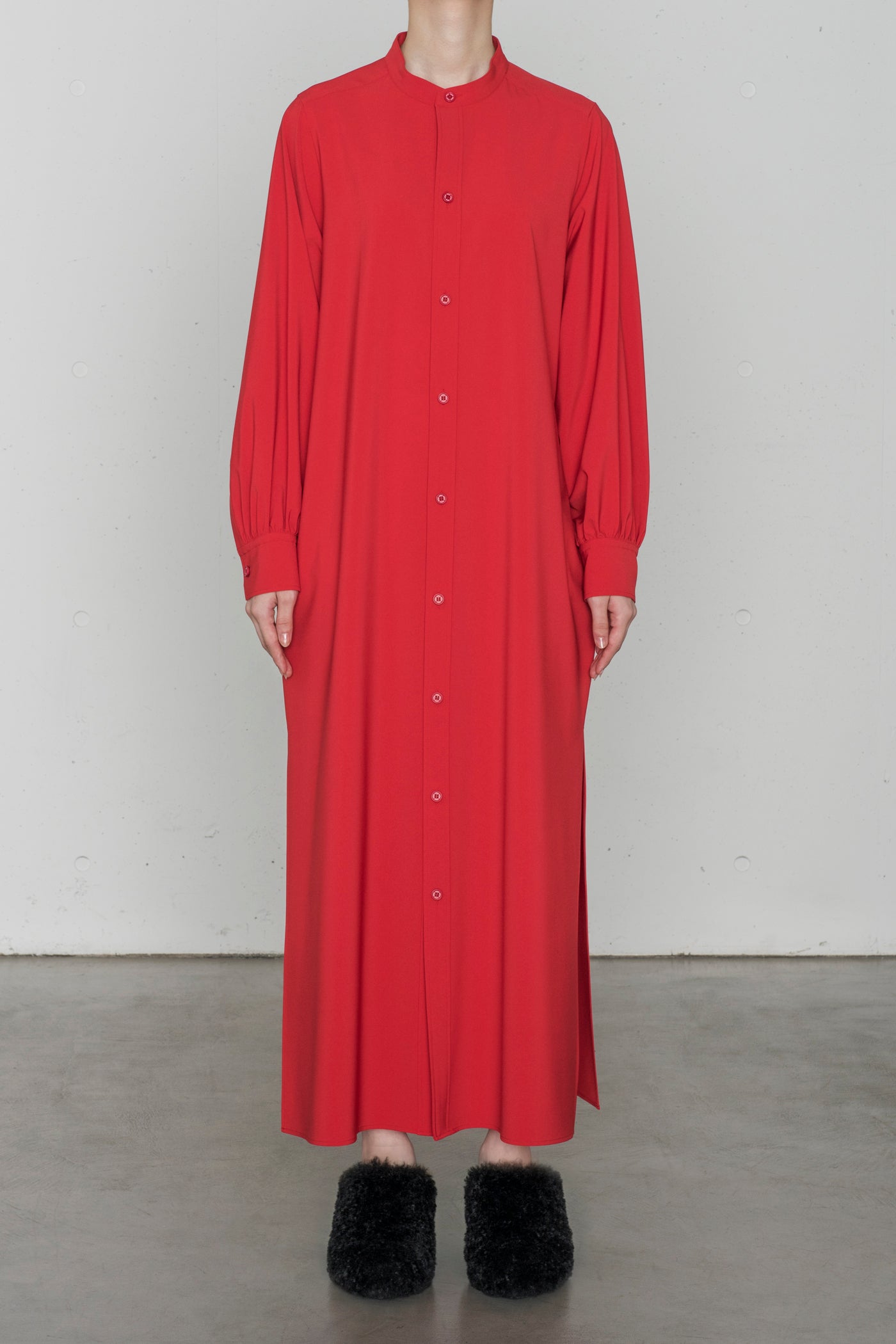 HYKE MAXI SHIRT DRESS-