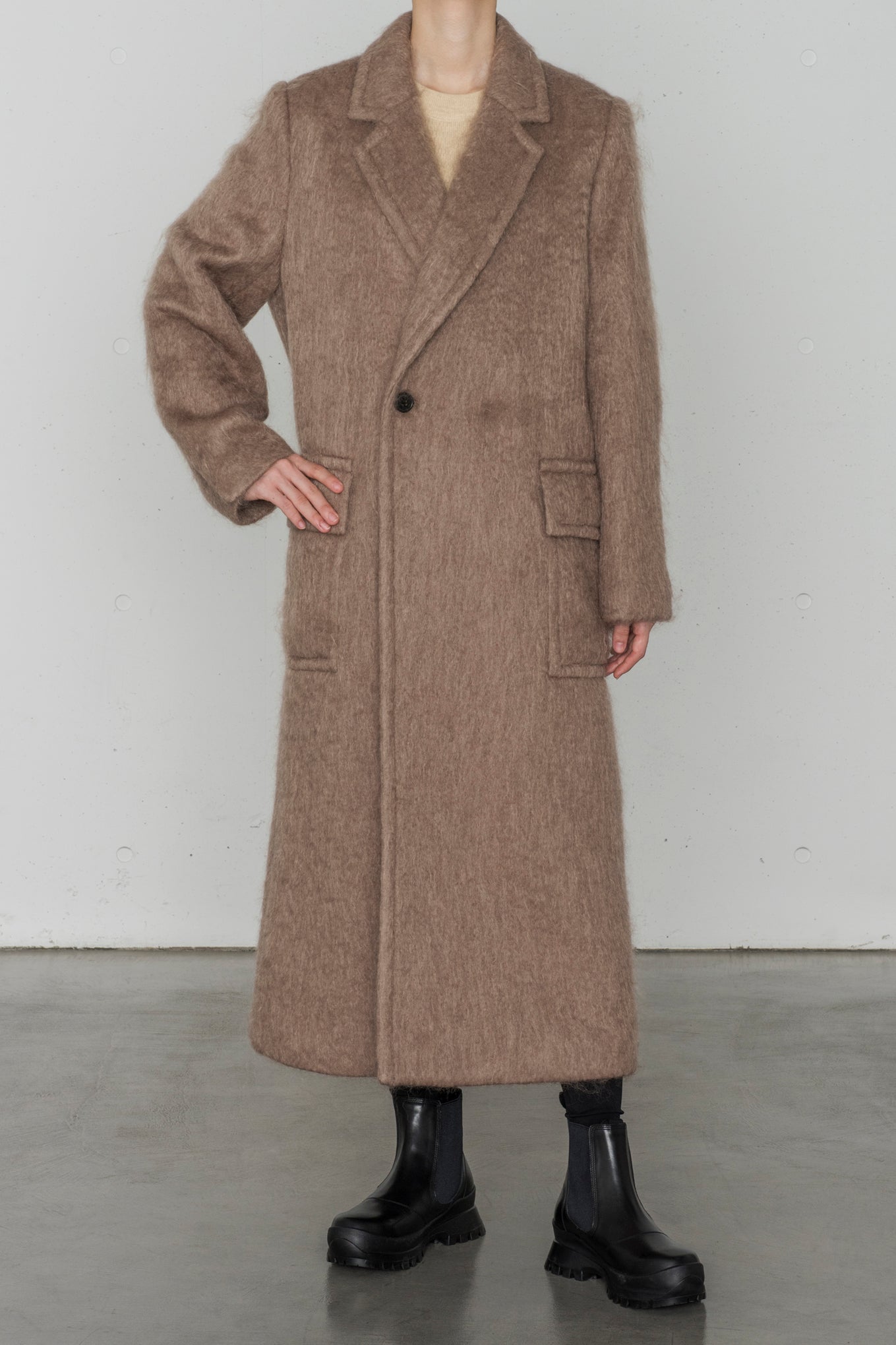HYKE 22AW MOHAIR DOUBLE BREASTED COAT 1 - チェスターコート
